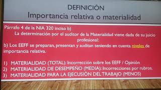 NIA 320  Materialidad ejemplo práctico de su determinación según estándares de las Big Fourd [upl. by Nekciv]