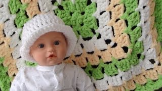 Bernat Baby Blanket  From the Middle Part 1 [upl. by Delly]