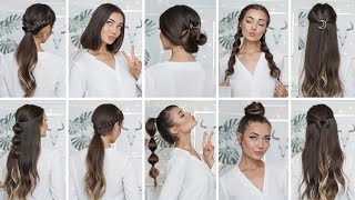 10 EASY HEATLESS BACK TO SCHOOL HAIRSTYLES [upl. by Arretnahs]