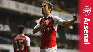 Tottenham 1  2 Arsenal  Flaminis Capital One Cup stunner [upl. by Sanderson]