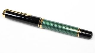 Fountain Pen Review Pelikan M1000 Green Stripe [upl. by Aikenahs]