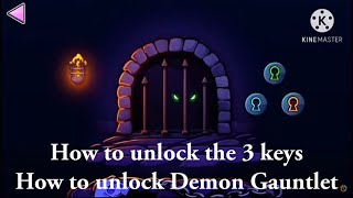 GEOMETRY DASH How to unlock Demon Gauntlet  How to unlock the 3 keys in Vault of Secrets [upl. by Abibah117]