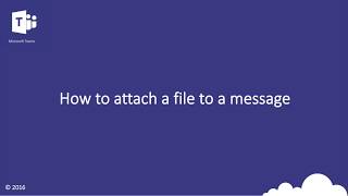 Microsoft Teams  How to attach a file to a message [upl. by Ayatal657]