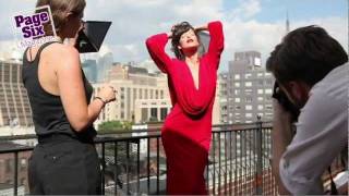 Behind the scenes Paz de la Huerta  Page Six [upl. by Lachman429]