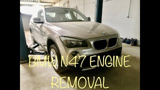 Demontare motor BMW N47 Engine Removal [upl. by Drape]