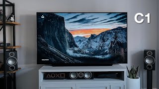 LG C1 OLED 77” Unboxing Setup  First Impressions [upl. by Rodi]