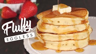 Eggless Fluffy Pancakes  Easy One Bowl  How Tasty Channel [upl. by Guerra]