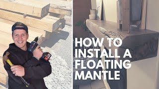 How To Install a Floating Mantle  Floating Shelf [upl. by Gerita]