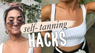 SELF TANNING HACKS TIPS amp TRICKS  Julia Havens [upl. by Dabney]