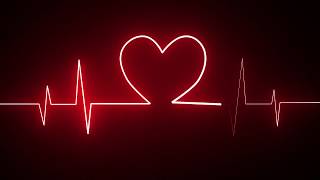 Motion Made  Cardiogram heartbeat heat pulse glowing red neon light loop animated background [upl. by Aluor443]