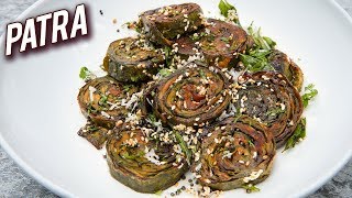 Homemade Gujarati Patra Recipe  How To Make Patra At Home  Traditional Gujarati Patra  Varun [upl. by Nittirb]