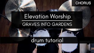 Graves Into Gardens ft Brandon Lake  Elevation Worship Drum TutorialPlaythrough [upl. by Yoj]