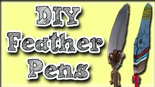 How To Make A Feather Pen  A Gift Idea [upl. by Nnyltak]