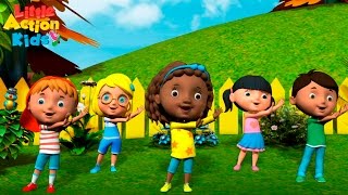 Kids Kindergarten Songs Playlist  Sing amp Dance Along With Little Action Kids [upl. by Dnaltruoc919]