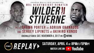 PBC Replay Deontay Wilder vs Bermane Stiverne 2  Full Televised Fight Card [upl. by Emogene]