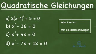 Quadratische Gleichungen lösen mit Beispielen [upl. by Cavil]