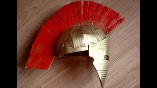 Cardboard spartan helmet  DIY tutorial [upl. by Guttery]