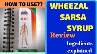 WHEEZAL SARSA Review in HINDI  Acne Clear Syrup [upl. by Zachary590]