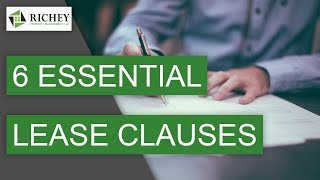 Landlord Tenant Lease Agreement Essentials  6 KEY LEASE CLAUSES You MUST Include Part 2 [upl. by Harald62]