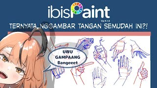 Tutorial Menggambar Tangan Anime Mudah Untuk Pemula di Ibis Paint x [upl. by Neddy562]