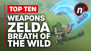 Top 10 Best Weapons in The Legend of Zelda Breath of the Wild ft Arekkz [upl. by Ahsircal]