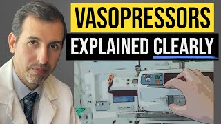 Vasopressors Explained Clearly Norepinephrine Epinephrine Vasopressin Dobutamine [upl. by Lamb349]