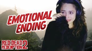 I CRIED Red Dead Redemption 2 Ending REACTION  Valkyrae Plays RDR2 [upl. by Sewell]